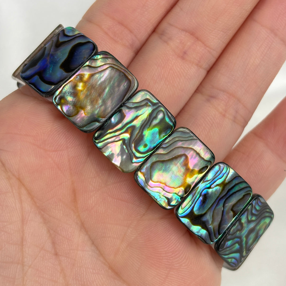 Abalone Shell Square Bracelet 17.6-18mm