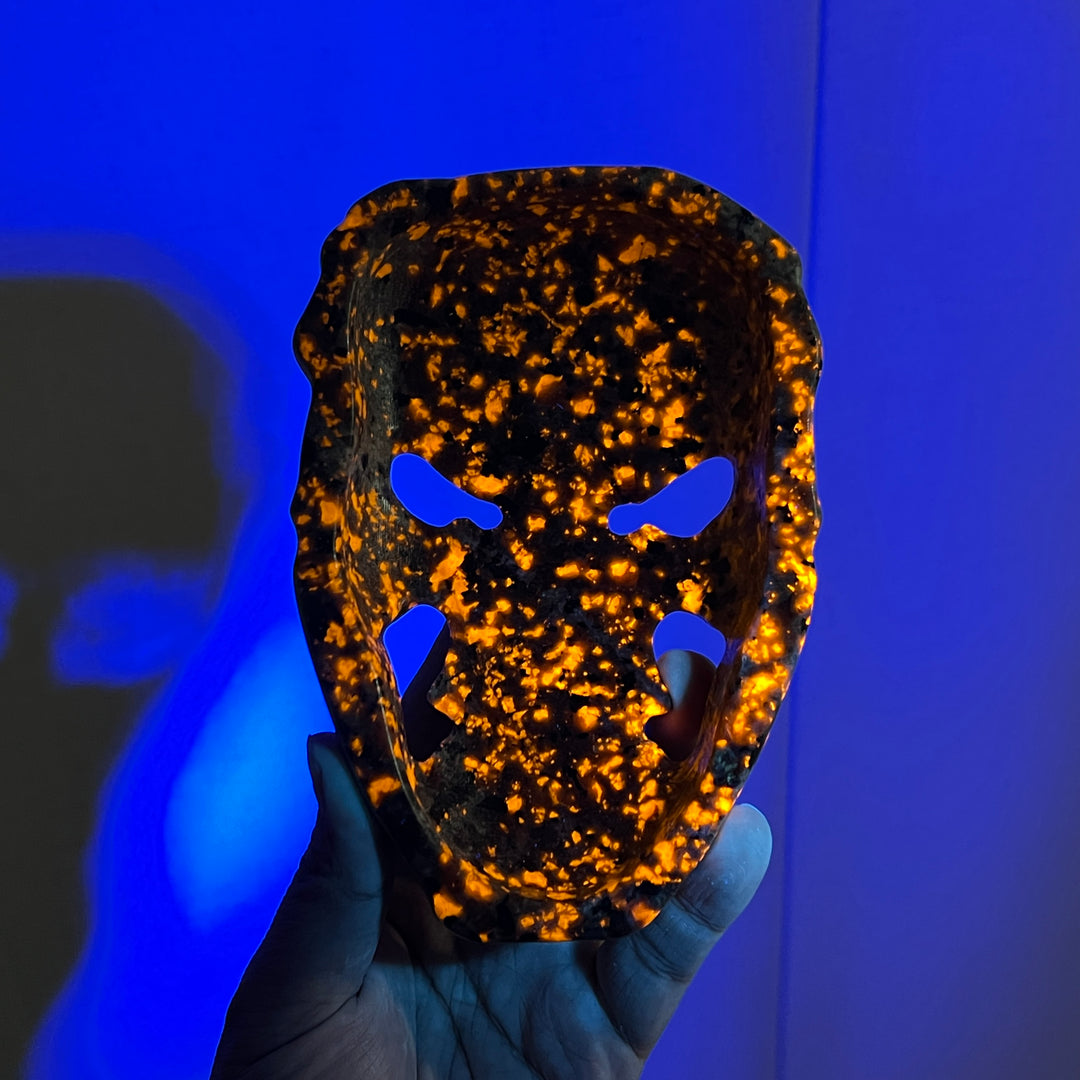 Natural Yooperlite Skull Mask Carving