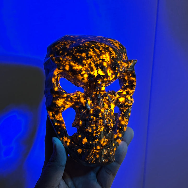 Natural Yooperlite Skull Mask Carving