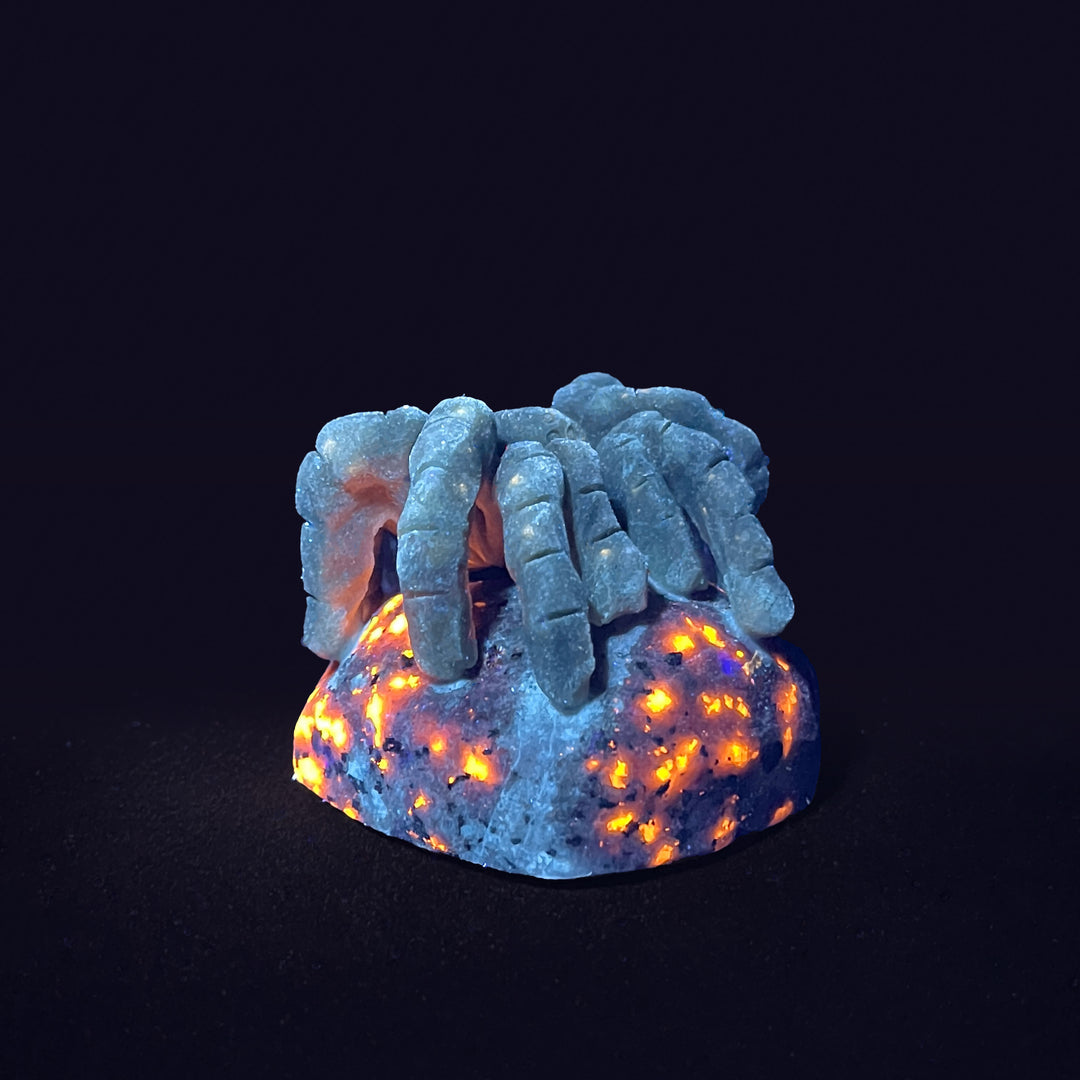 Natural Spider Crystal Carving