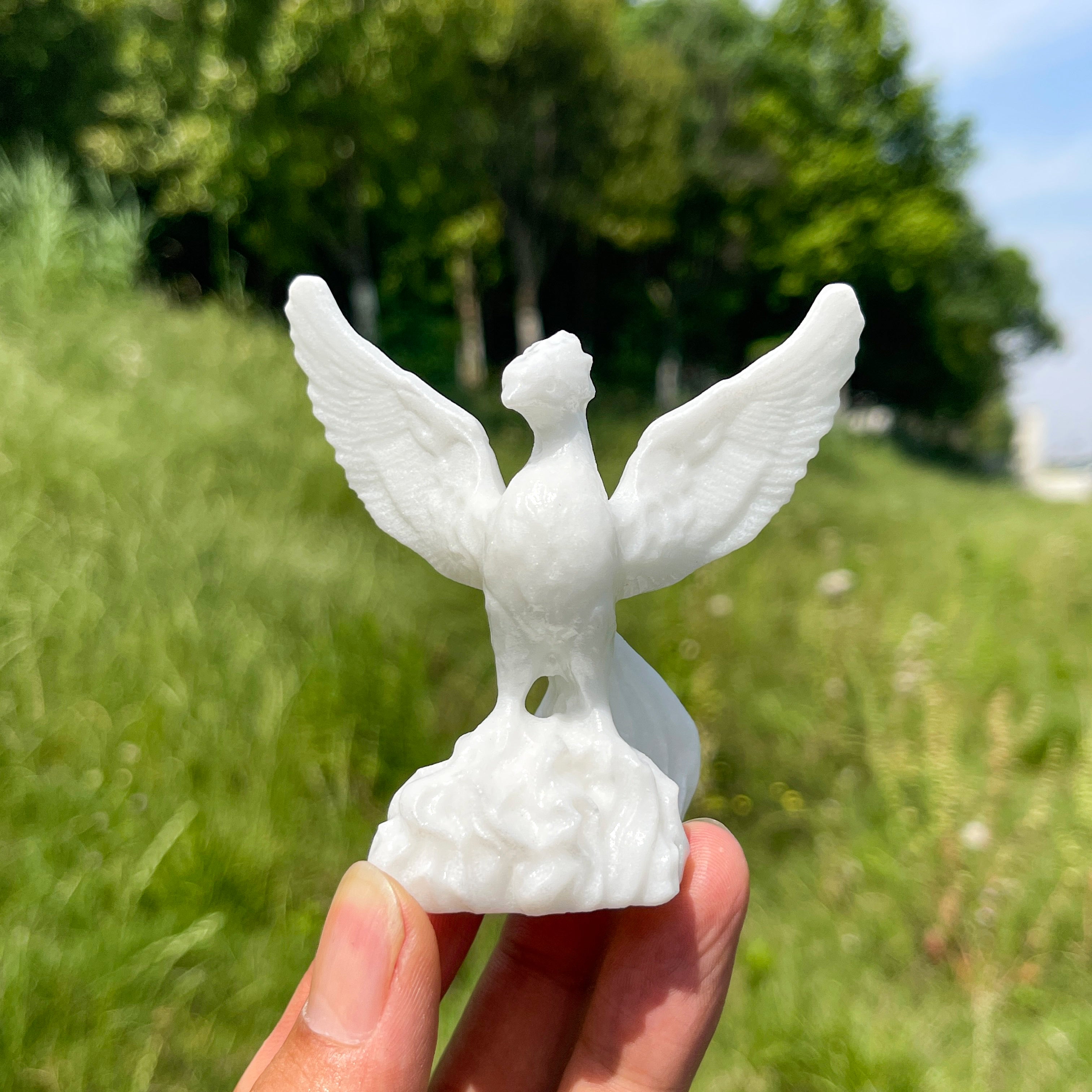 飛*鳥様 【希少】stone  feather weight lea Natural Crystal Carving Phoenix – KiKi Crystal