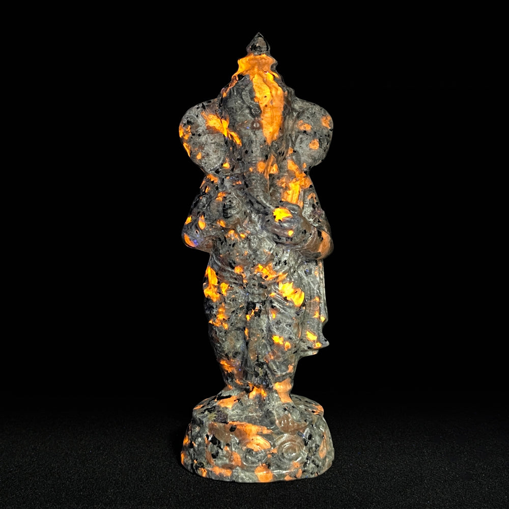 Natural Crystal Standing Ganesha Carving