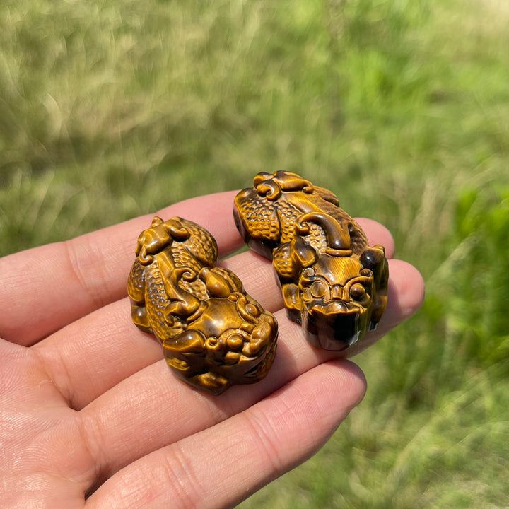 Natural Tiger Eye Pixiu Crystal Carving