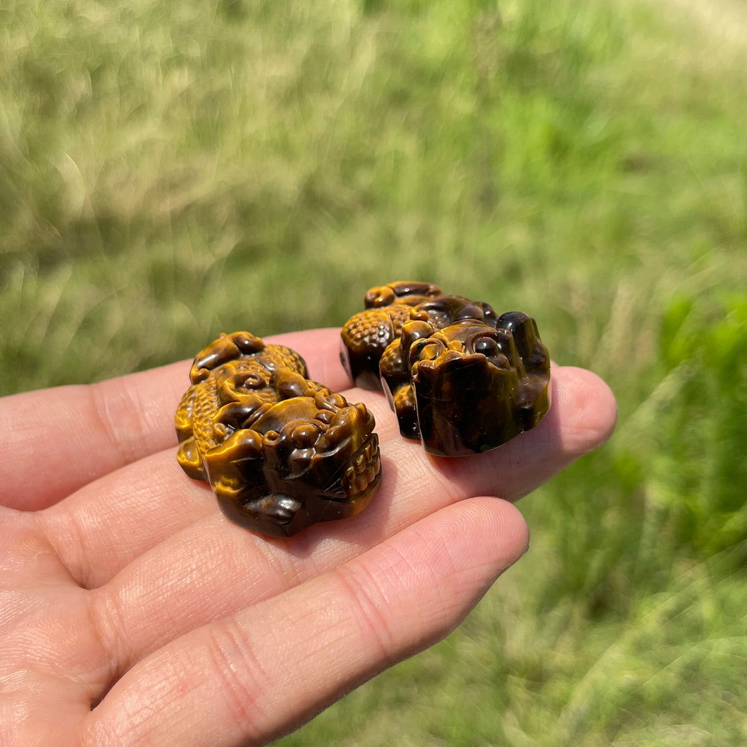 Natural Tiger Eye Pixiu Crystal Carving