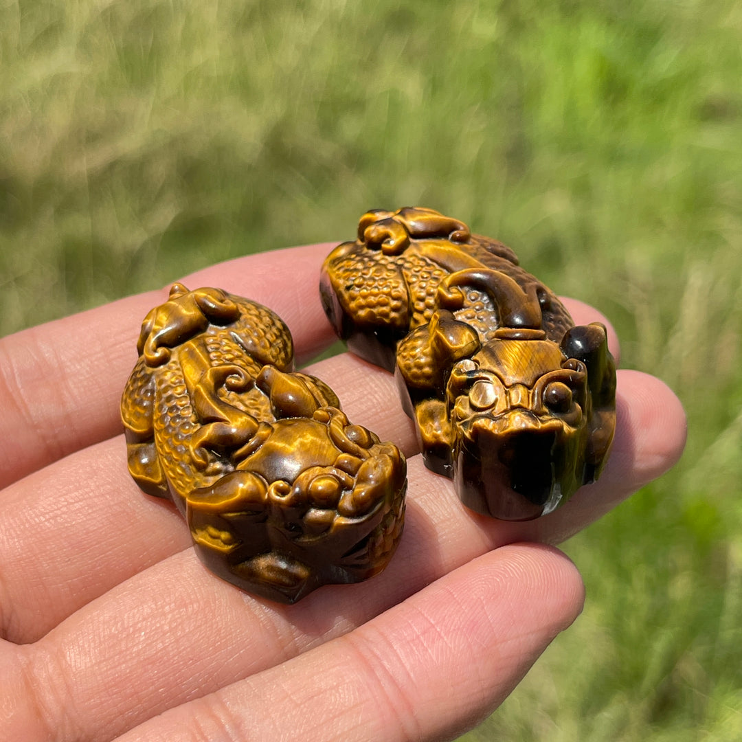 Natural Tiger Eye Pixiu Crystal Carving