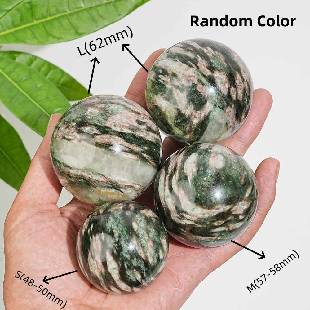 Natural Crystal Beautiful Fuchsite In Quartz Sphere