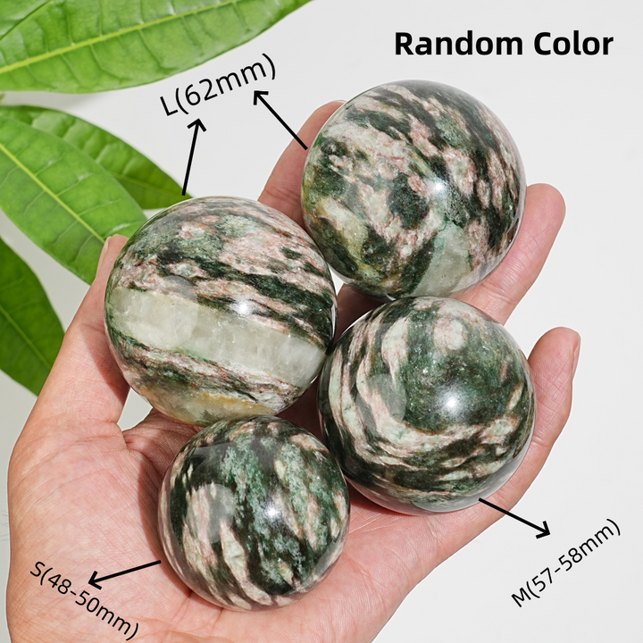 Natural Crystal Beautiful Fuchsite In Quartz Sphere