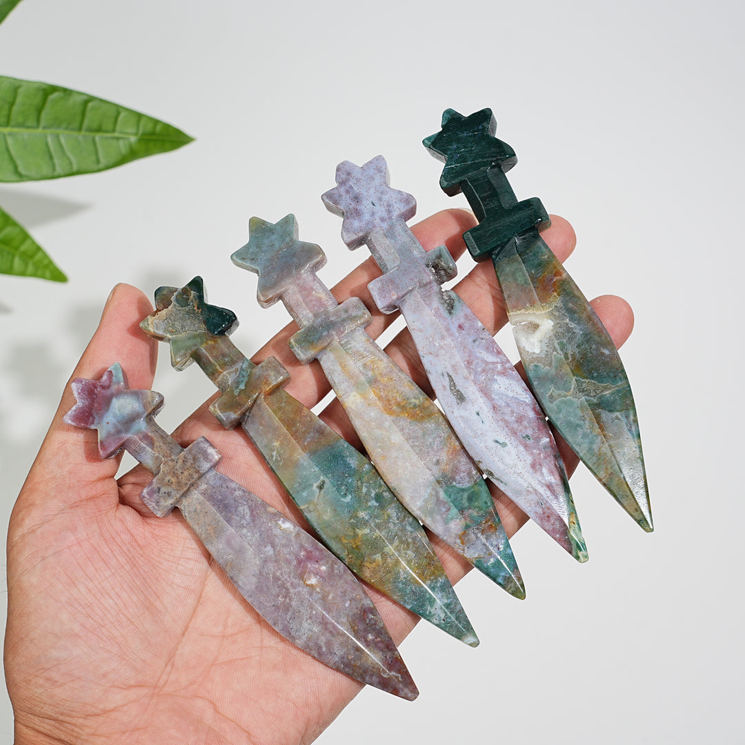 Natural Crystal Carving Dagger