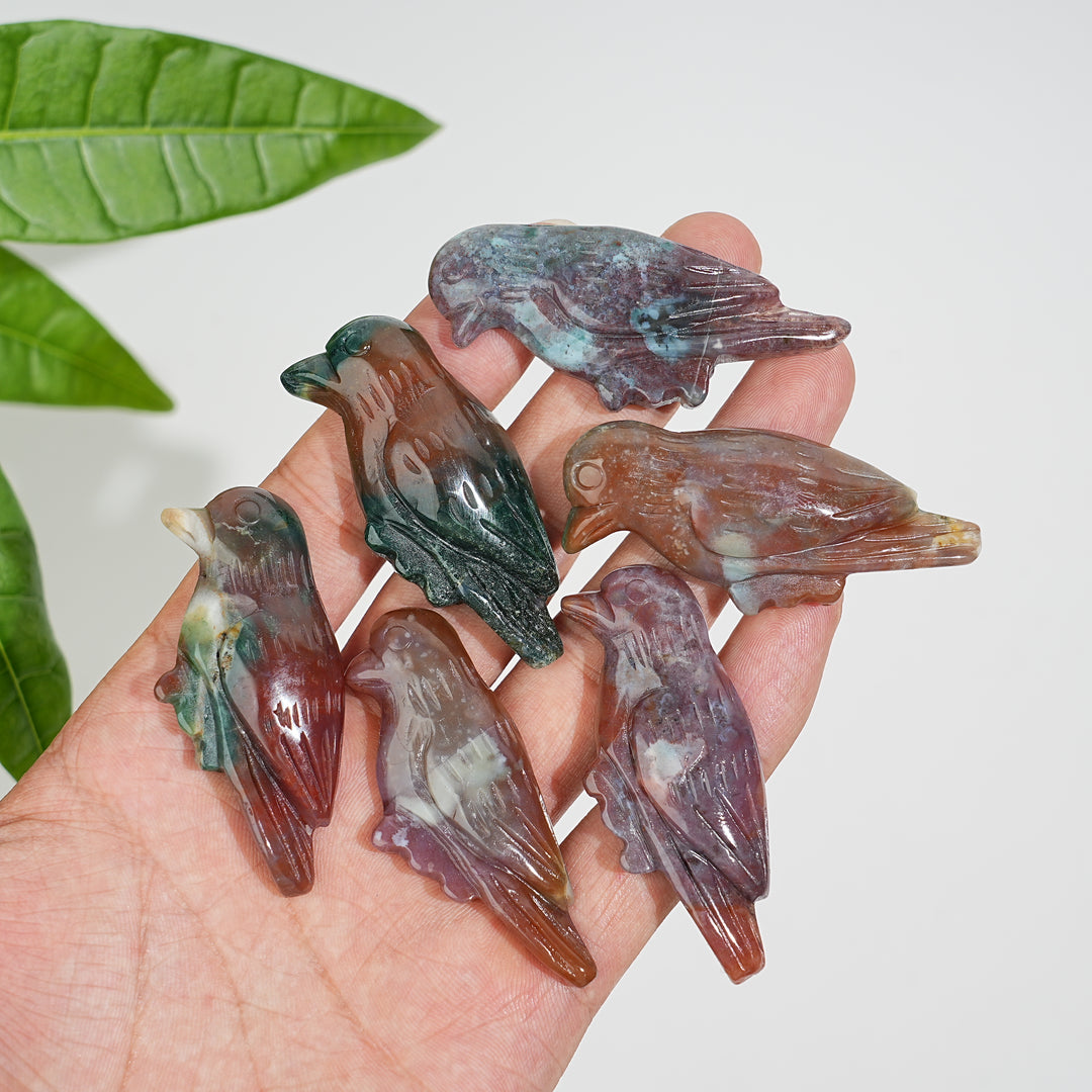 Natural Carved Crystal Hummingbird