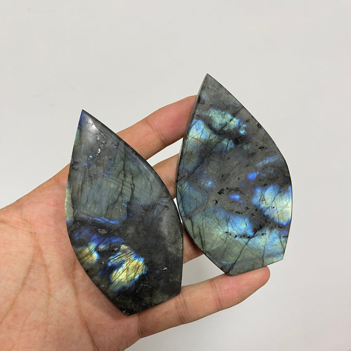 Natural Crystal Glowing Labradorite Teardrop
