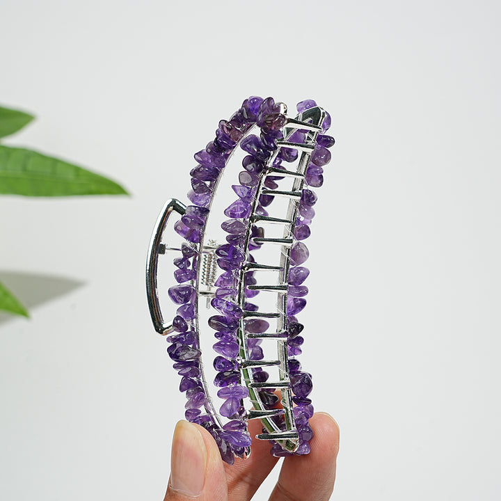 Pinza para Cabello de Luna de Cristal Natural