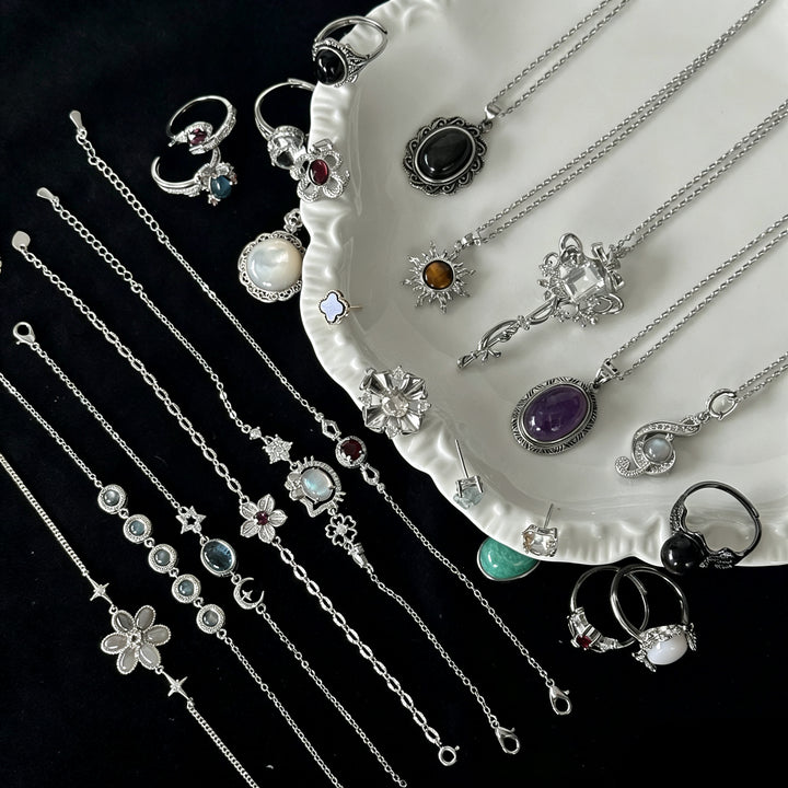 Bolsa Misteriosa de Joyería de Cristal Kiki (Tono Plateado) - ¡La Joyería Sorpresa que Realmente Amarás!