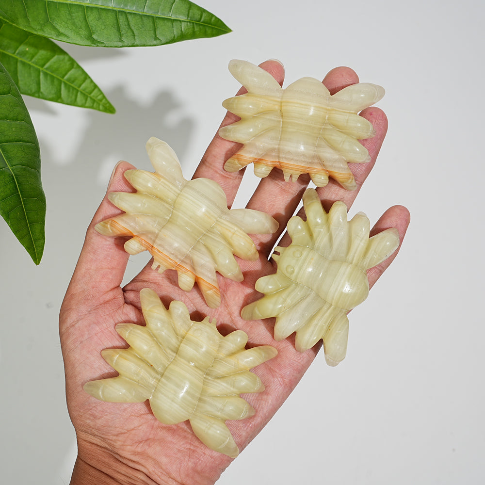 Natural Crystal Crawling Spider Carving