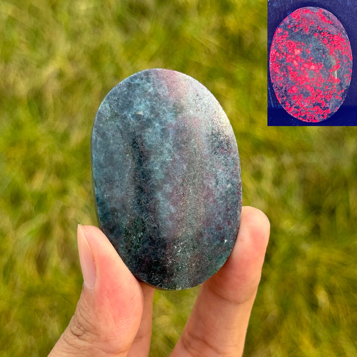 Ruby In Kyanite And Fuchsite Palm Stone