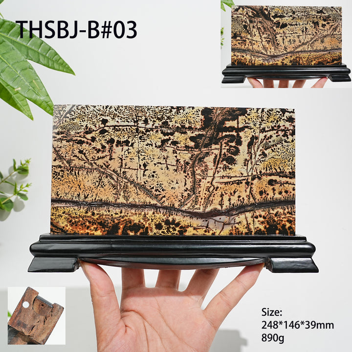 Unique,A Slightly Imperfect Natural Picture Jasper Landscape Ornament