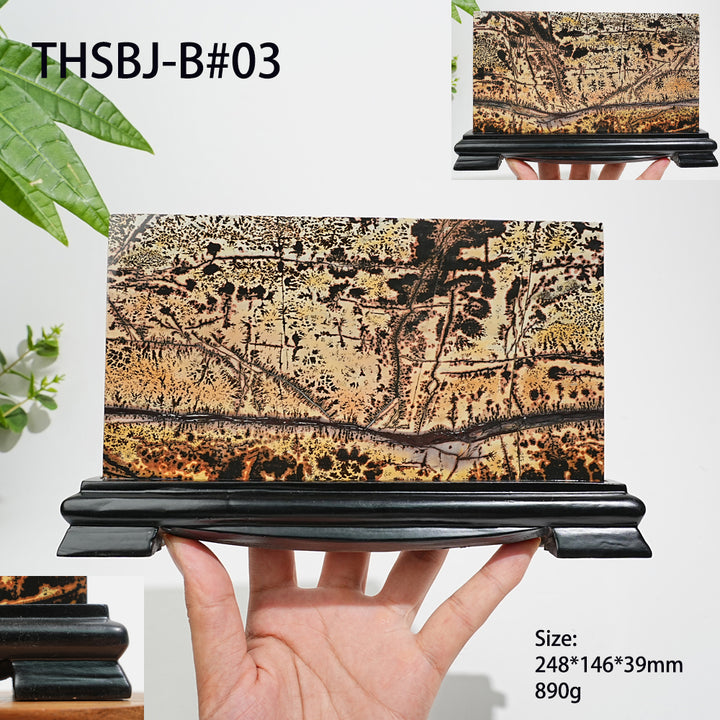 Unique,A Slightly Imperfect Natural Picture Jasper Landscape Ornament