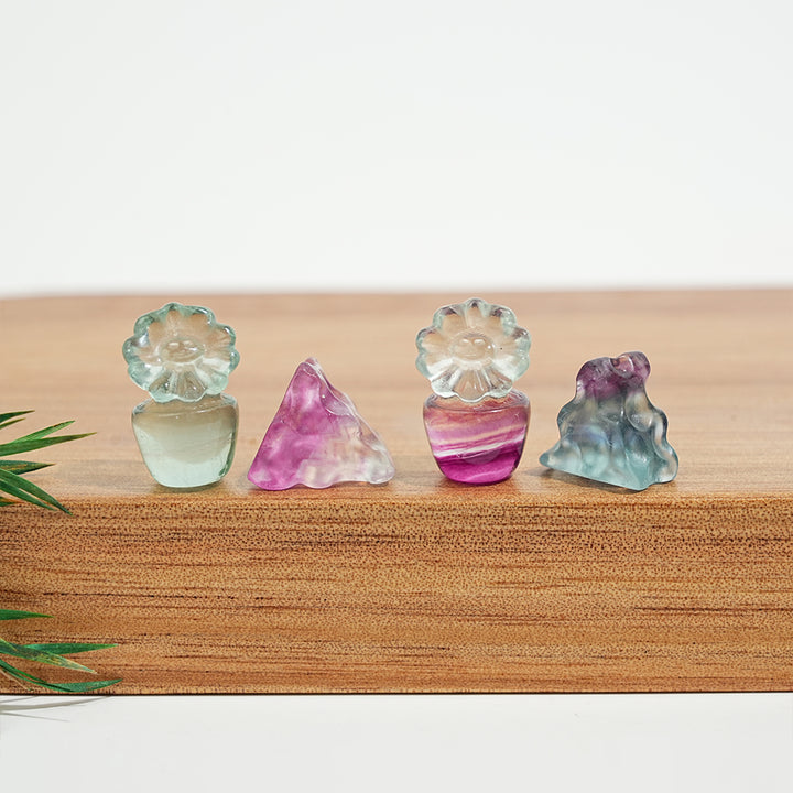 Natural Crystal Delicate Mini Fluorite Carving