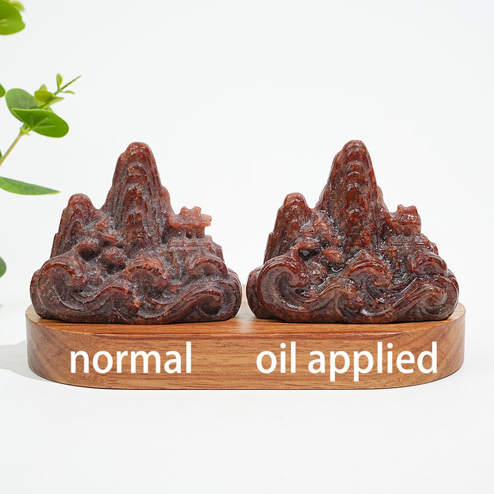 Natural Crystal Carving Exquisite Mountain Water Landscape