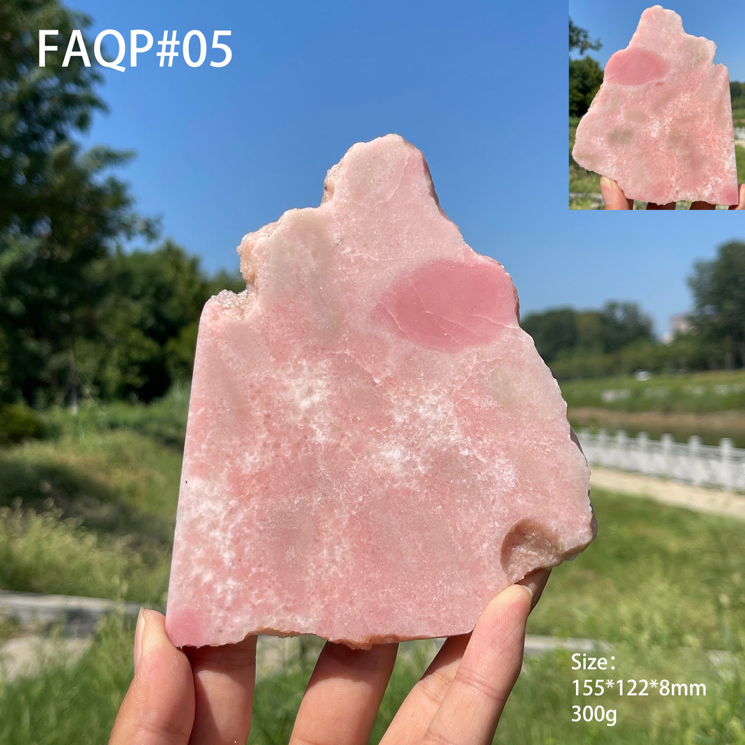Unique,Natural Crystal Pink Opal Slice
