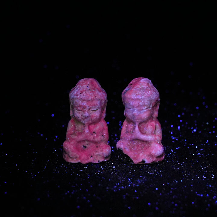 Natural Peruvian Rhodonite Baby Buddha Carving