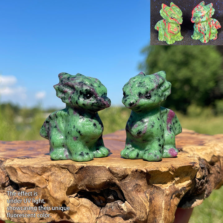 Natural Crystal Cute Baby Dragon Carving