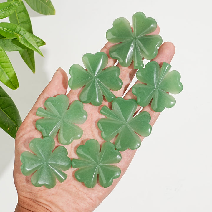 Green Aventurine Four-Leaf Clover