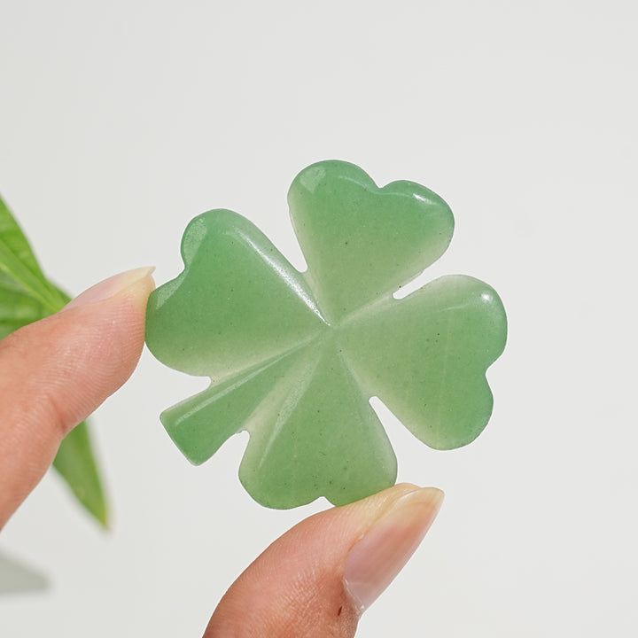Green Aventurine Four-Leaf Clover