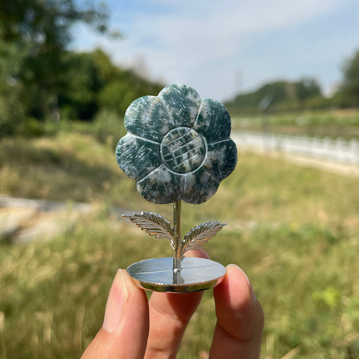 Natural Crystal Sun Flower Ornament