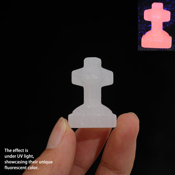 Natural Crystal Mini Skull Cross Carving