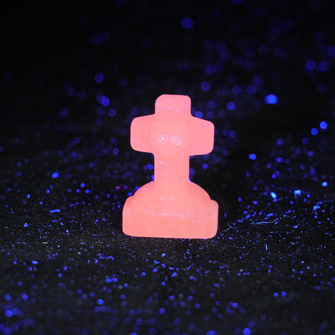 Natural Crystal Mini Skull Cross Carving