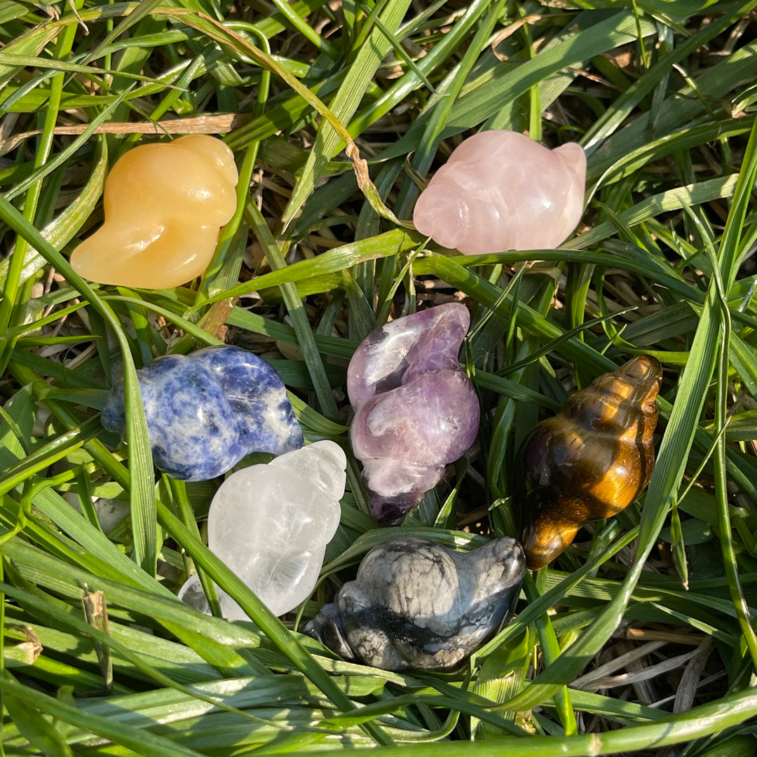 Natural Crystal Mini Conch Carving