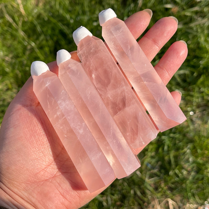 Natural Crystal Rose Quartz Point