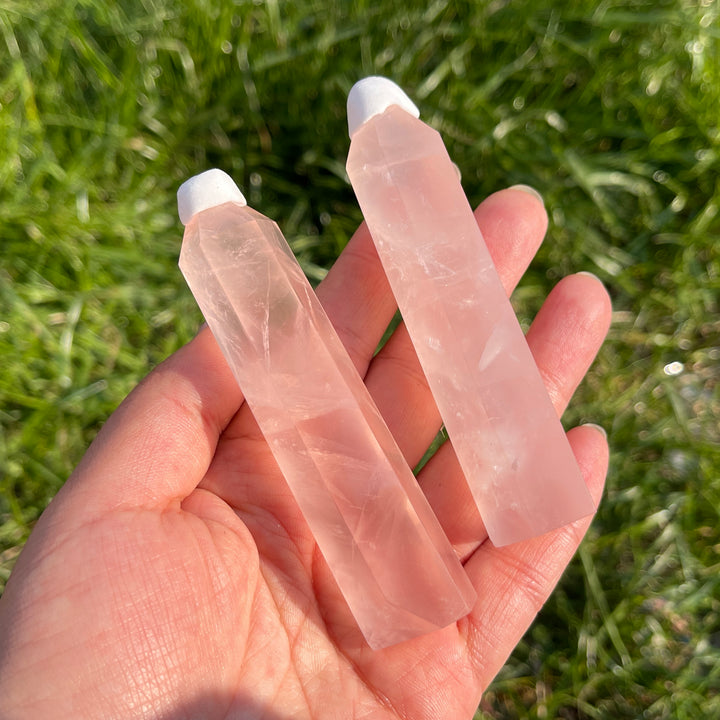 Natural Crystal Rose Quartz Point