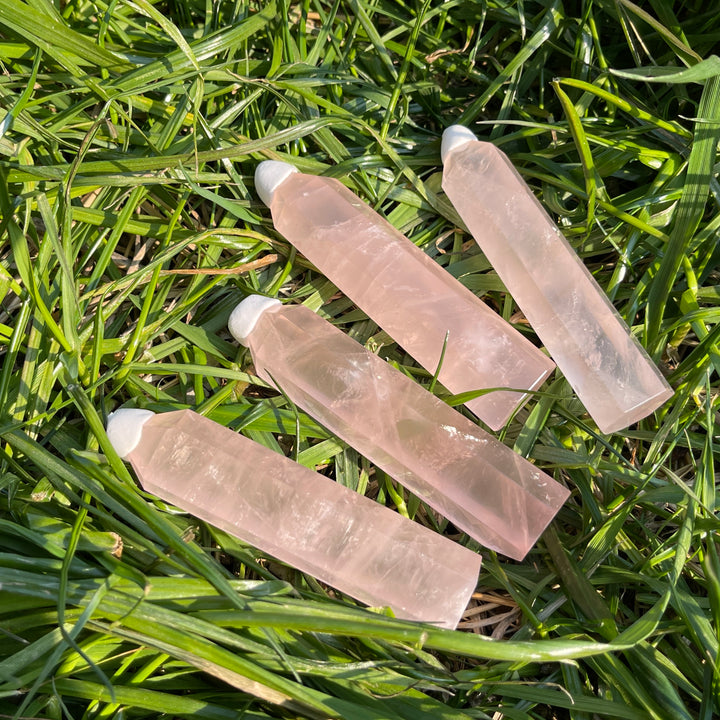 Natural Crystal Rose Quartz Point