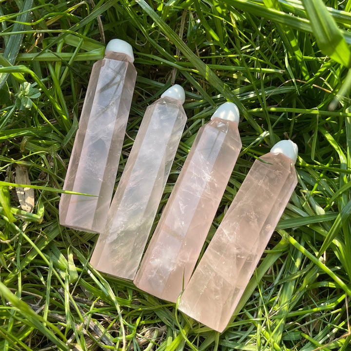 Natural Crystal Rose Quartz Point