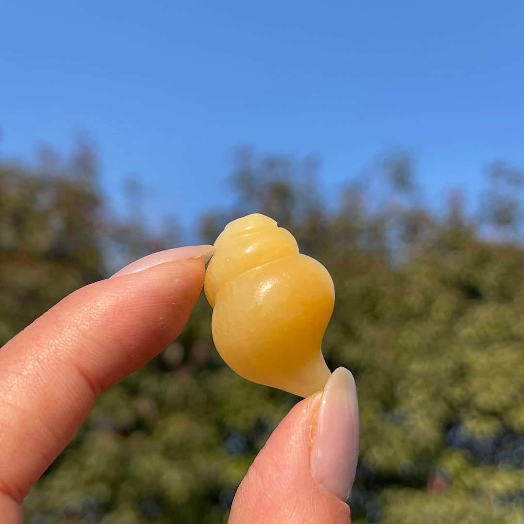 Natural Crystal Mini Conch Carving