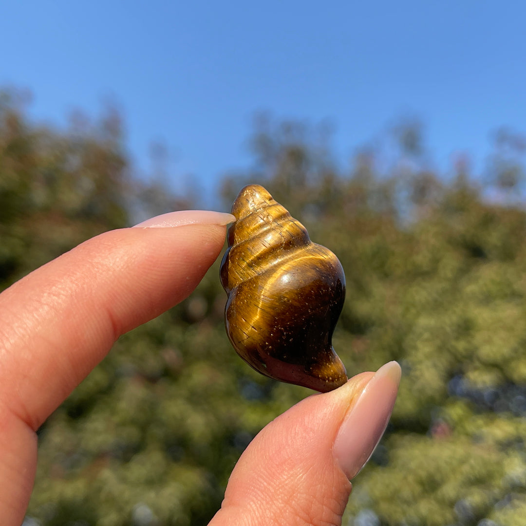 Natural Crystal Mini Conch Carving