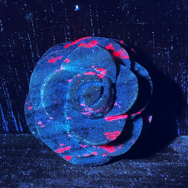 Natural Full-Bloom Rose Flower Carving