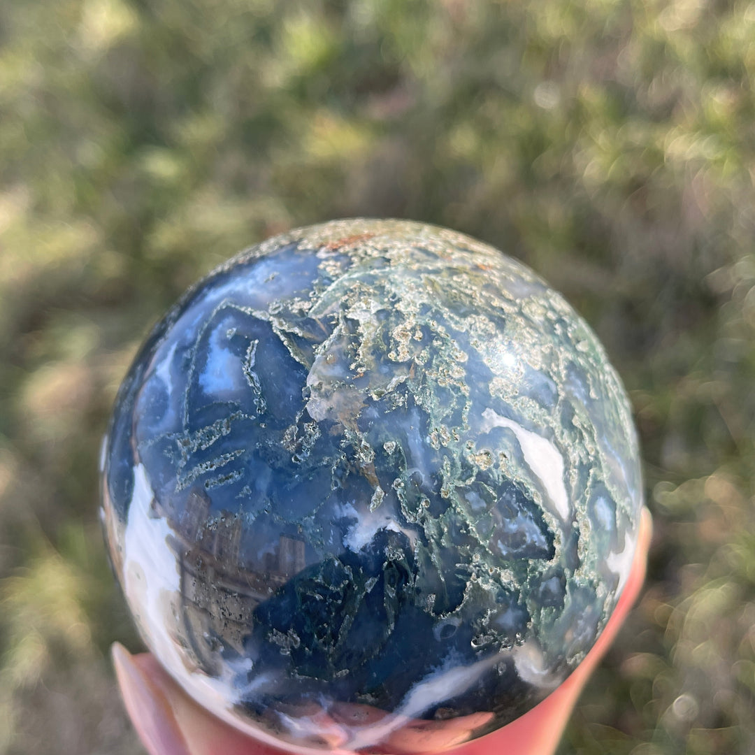 Natural Moss Agate Sphere