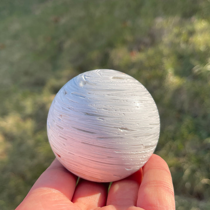 Natural White Mexican Agate Sphere
