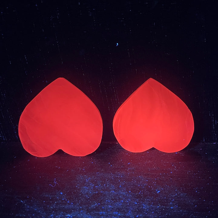 Natural Crystal Carving Pink Calcite Heart