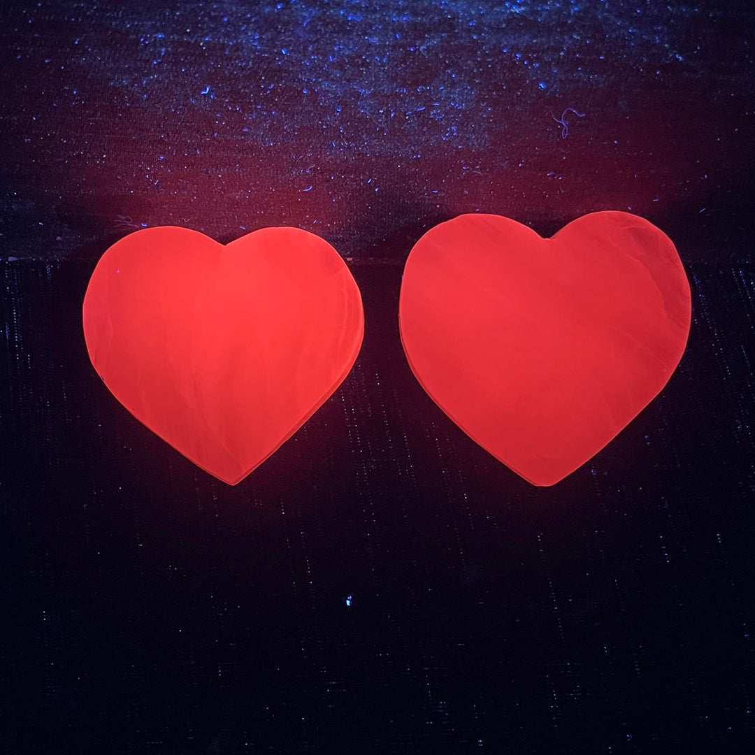 Natural Crystal Carving Pink Calcite Heart