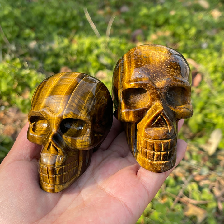 Unique,Natural Crystal Tiger Eye Skull
