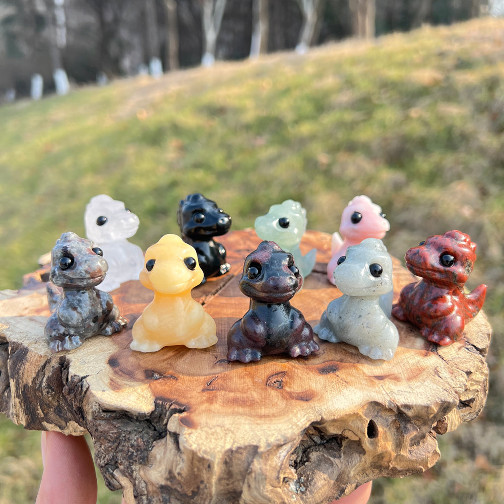 Natural Crystal Carving Mini Dinosaur