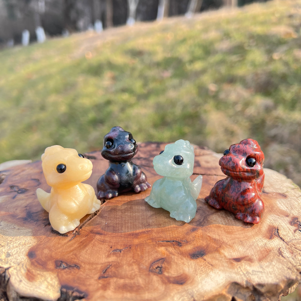 Natural Crystal Carving Mini Dinosaur