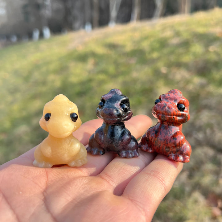 Natural Crystal Carving Mini Dinosaur