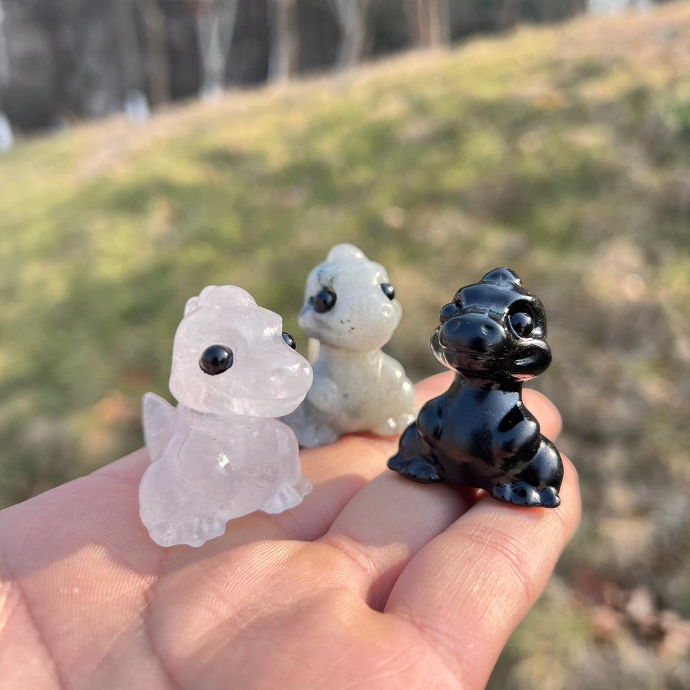 Natural Crystal Carving Mini Dinosaur