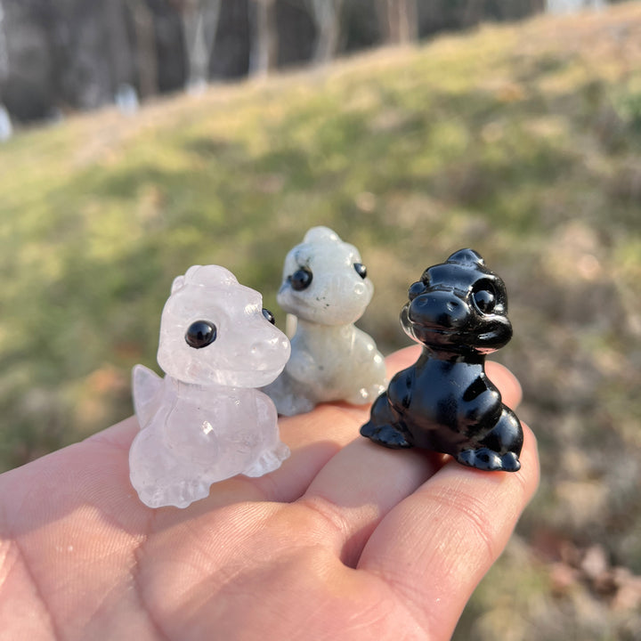 Natural Crystal Carving Mini Dinosaur