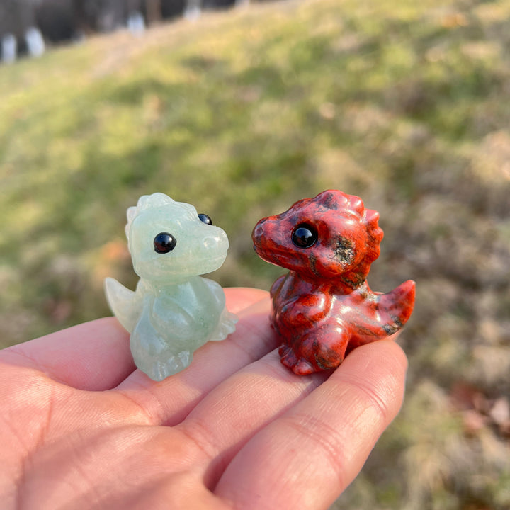 Natural Crystal Carving Mini Dinosaur