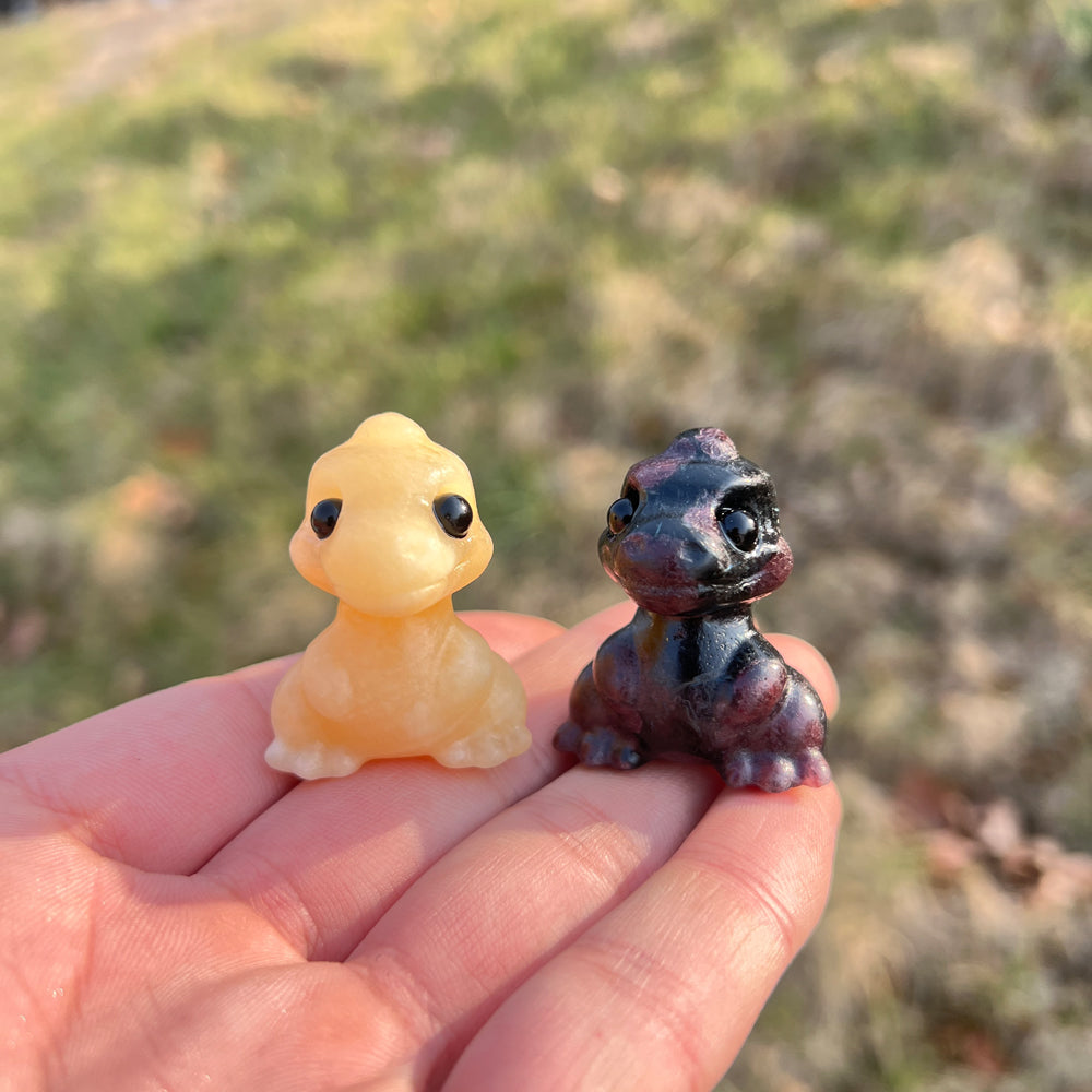 Natural Crystal Carving Mini Dinosaur